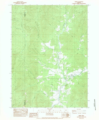 United States Geological Survey Wimer, OR (1983, 24000-Scale) digital map