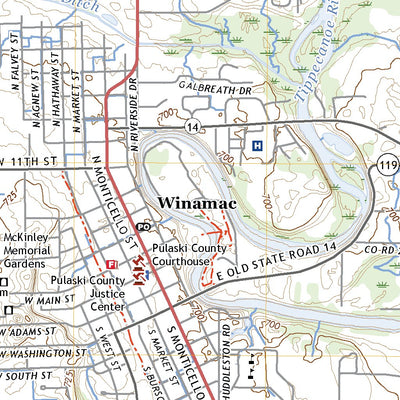 United States Geological Survey Winamac, IN (2022, 24000-Scale) digital map