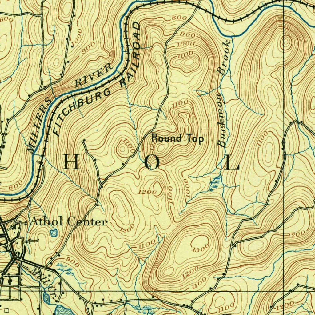 Winchendon, MANH (1890, 62500Scale) Map by United States Geological
