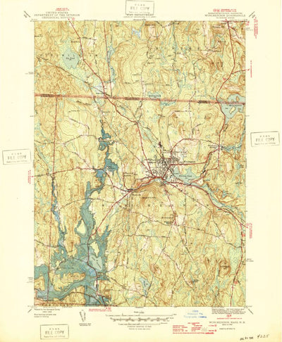 United States Geological Survey Winchendon, MA-NH (1946, 31680-Scale) digital map