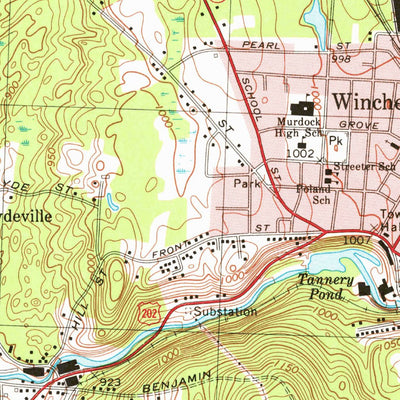 United States Geological Survey Winchendon, MA-NH (1971, 24000-Scale) digital map