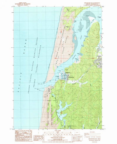 United States Geological Survey Winchester Bay, OR (1985, 24000-Scale) digital map