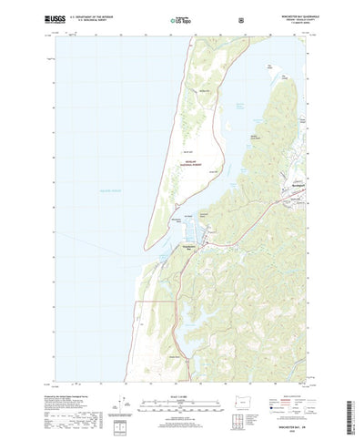 United States Geological Survey Winchester Bay, OR (2020, 24000-Scale) digital map