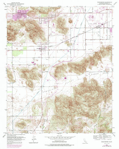 United States Geological Survey Winchester, CA (1953, 24000-Scale) digital map