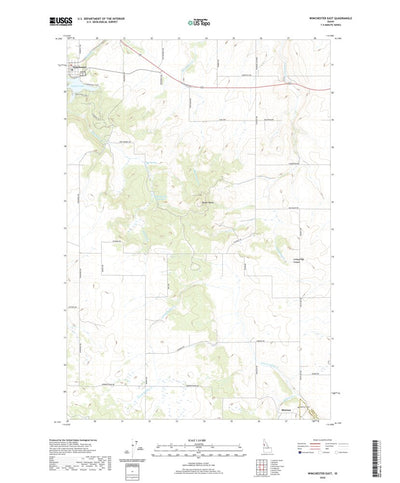 United States Geological Survey Winchester East, ID (2020, 24000-Scale) digital map