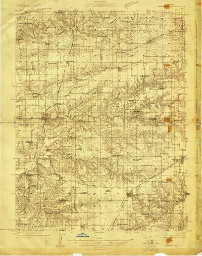 United States Geological Survey Winchester, IL (1924, 48000-Scale) digital map