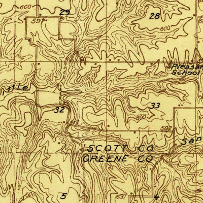 United States Geological Survey Winchester, IL (1924, 48000-Scale) digital map