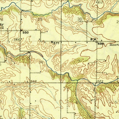 United States Geological Survey Winchester, IL (1926, 62500-Scale) digital map