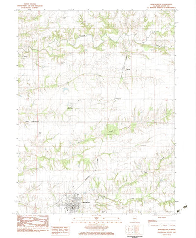 United States Geological Survey Winchester, IL (1983, 24000-Scale) digital map