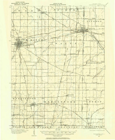 United States Geological Survey Winchester, IN-OH (1916, 62500-Scale) digital map