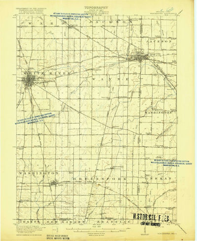 United States Geological Survey Winchester, IN-OH (1918, 62500-Scale) digital map