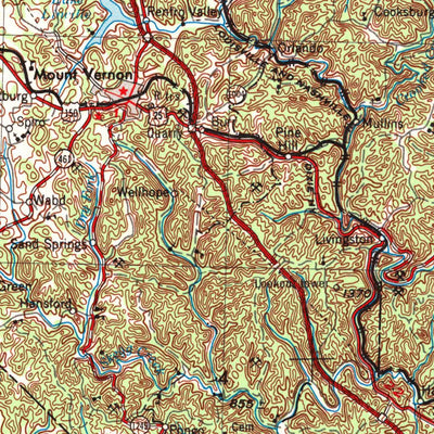 United States Geological Survey Winchester, KY-IN (1957, 250000-Scale) digital map