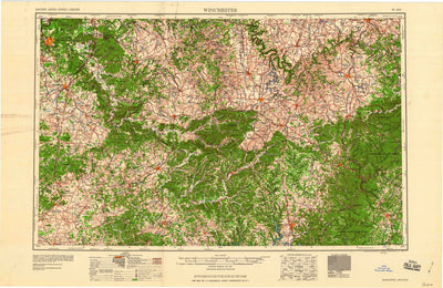 United States Geological Survey Winchester, KY-IN (1960, 250000-Scale) digital map
