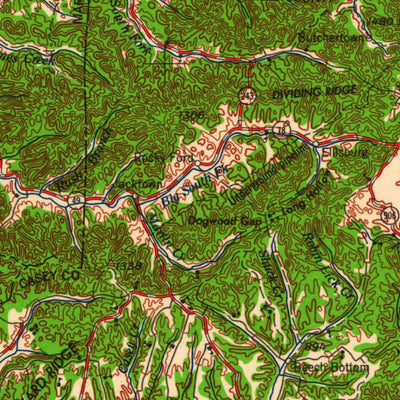 United States Geological Survey Winchester, KY-IN (1960, 250000-Scale) digital map