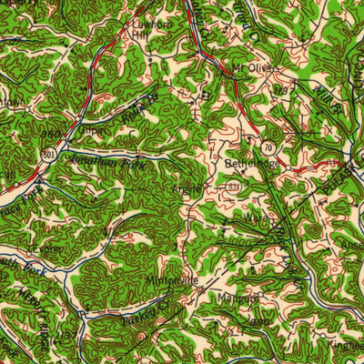 United States Geological Survey Winchester, KY-IN (1960, 250000-Scale) digital map