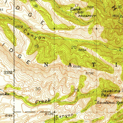 United States Geological Survey Winchester Mountains, AZ (1943, 62500-Scale) digital map
