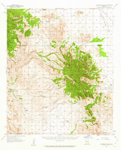 United States Geological Survey Winchester Mountains, AZ (1957, 62500-Scale) digital map