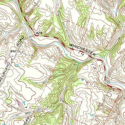 United States Geological Survey Winchester, OH (1961, 24000-Scale) digital map