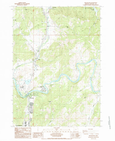 United States Geological Survey Winchester, OR (1987, 24000-Scale) digital map