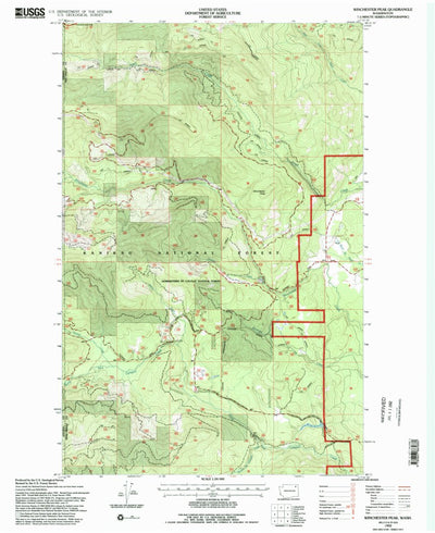 United States Geological Survey Winchester Peak, WA (1992, 24000-Scale) digital map