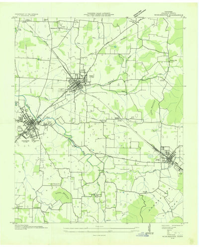 United States Geological Survey Winchester, TN (1936, 24000-Scale) digital map