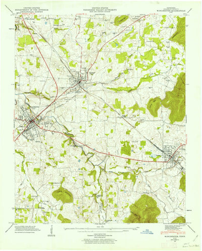 United States Geological Survey Winchester, TN (1947, 24000-Scale) digital map