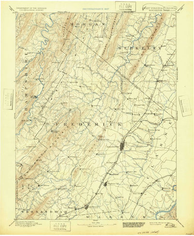 United States Geological Survey Winchester, VA-WV (1894, 125000-Scale) digital map