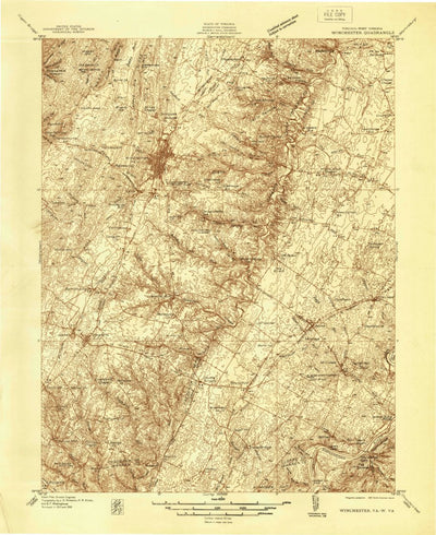 United States Geological Survey Winchester, VA-WV (1938, 48000-Scale) digital map