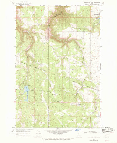 United States Geological Survey Winchester West, ID (1968, 24000-Scale) digital map