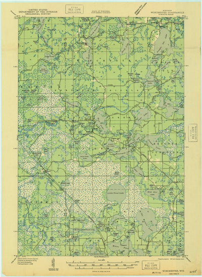 United States Geological Survey Winchester, WI (1946, 48000-Scale) digital map