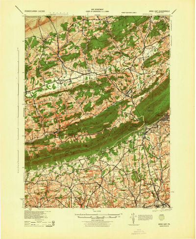 United States Geological Survey Wind Gap, PA (1943, 62500-Scale) digital map