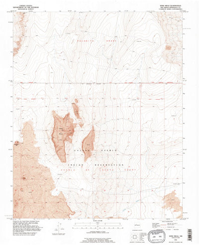United States Geological Survey Wind Mesa, NM (1991, 24000-Scale) digital map
