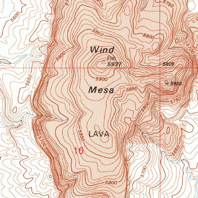 United States Geological Survey Wind Mesa, NM (1991, 24000-Scale) digital map