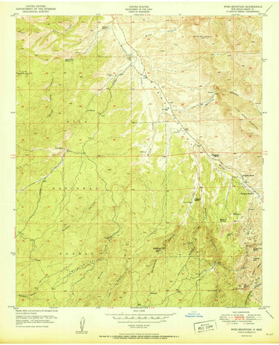 United States Geological Survey Wind Mountain, NM (1951, 24000-Scale) digital map