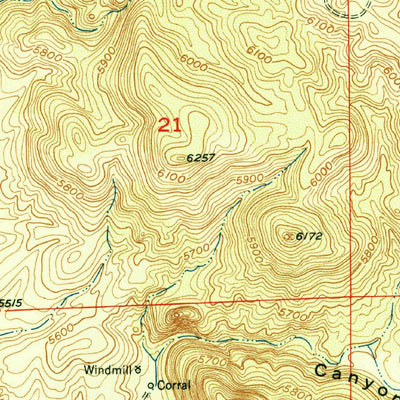 United States Geological Survey Wind Mountain, NM (1951, 24000-Scale) digital map