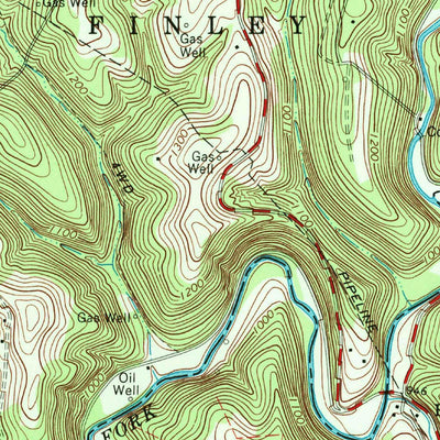 United States Geological Survey Wind Ridge, PA (1964, 24000-Scale) digital map