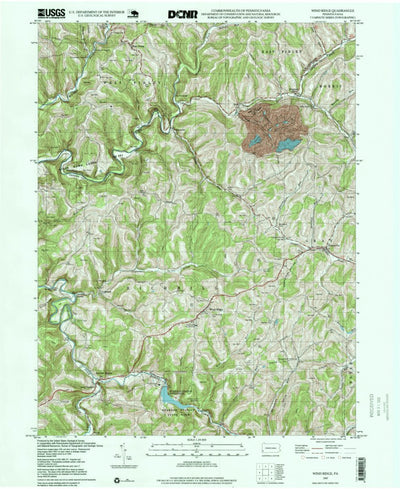 United States Geological Survey Wind Ridge, PA (1997, 24000-Scale) digital map