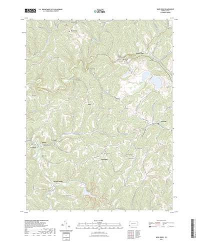United States Geological Survey Wind Ridge, PA (2023, 24000-Scale) digital map