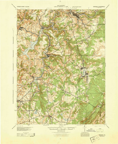 United States Geological Survey Windber, PA (1944, 62500-Scale) digital map