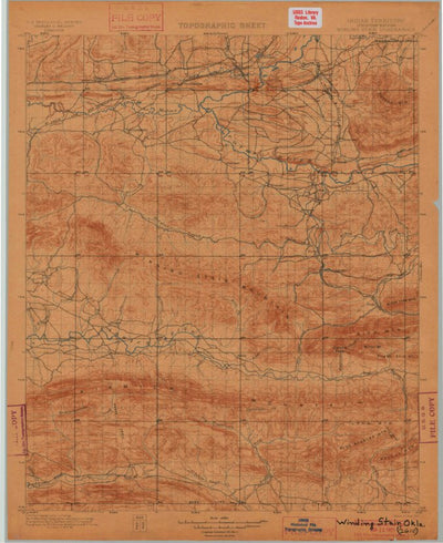 United States Geological Survey Winding Stair, OK (1900, 125000-Scale) digital map