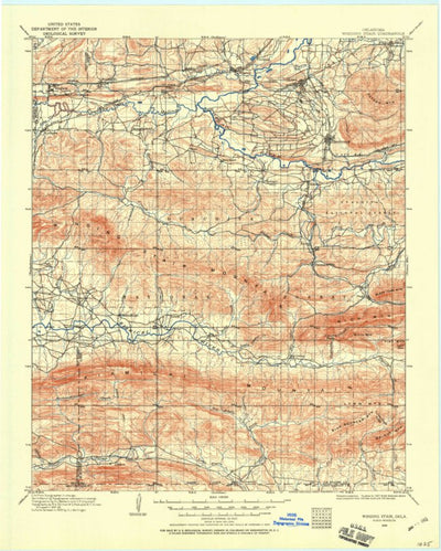 United States Geological Survey Winding Stair, OK (1909, 125000-Scale) digital map