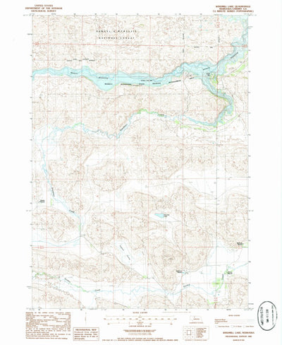 United States Geological Survey Windmill Lake, NE (1985, 24000-Scale) digital map