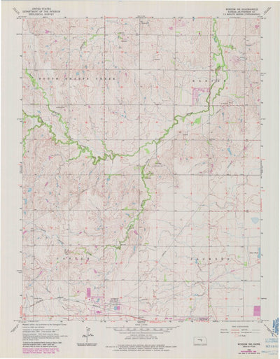 United States Geological Survey Windom NE, KS (1965, 24000-Scale) digital map