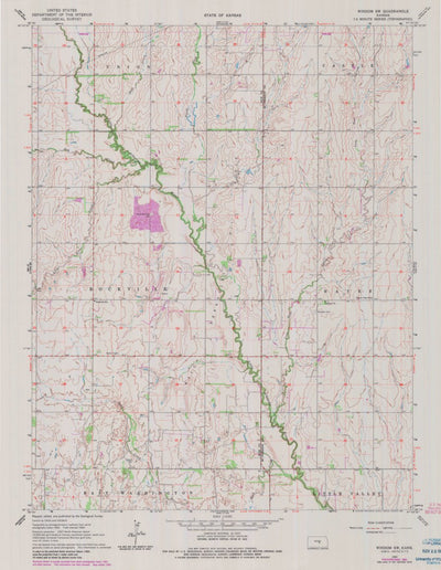 United States Geological Survey Windom SW, KS (1964, 24000-Scale) digital map