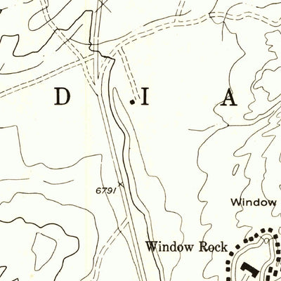 United States Geological Survey Window Rock, AZ-NM (1955, 24000-Scale) digital map