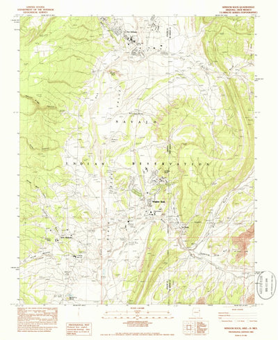 United States Geological Survey Window Rock, AZ-NM (1983, 24000-Scale) digital map