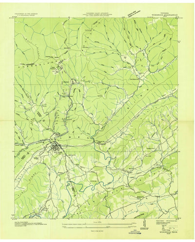 United States Geological Survey Windrock, TN (1936, 24000-Scale) digital map