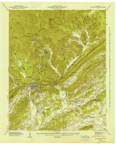 United States Geological Survey Windrock, TN (1946, 24000-Scale) digital map