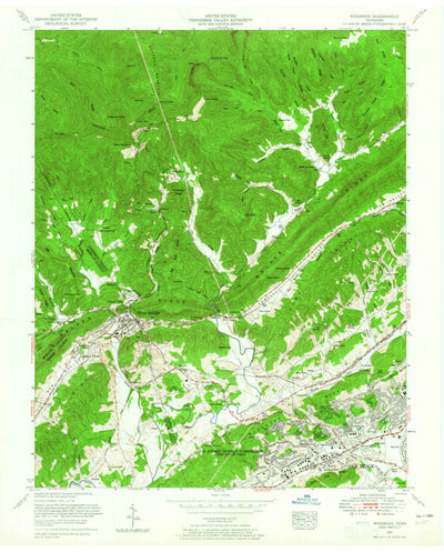 United States Geological Survey Windrock, TN (1952, 24000-Scale) digital map