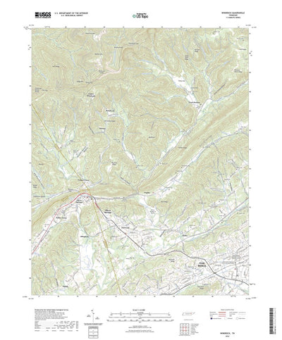 United States Geological Survey Windrock, TN (2022, 24000-Scale) digital map